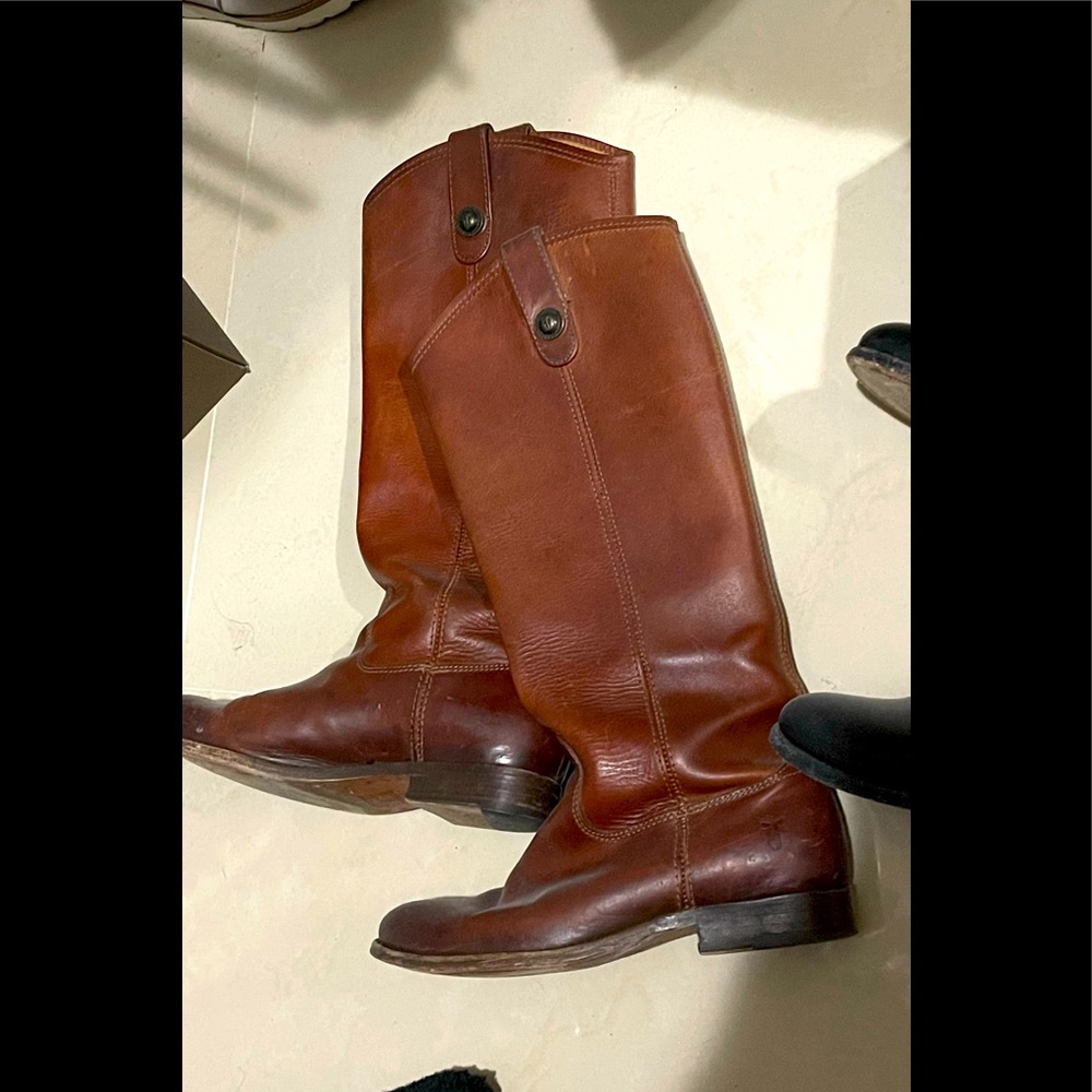 Frye Melissa Button Pull Up Riding Boot - image 1